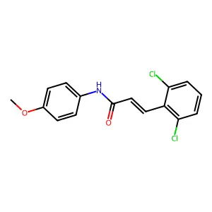 (E)-3-(2,6-dichlorophenyl)-N-(4-methoxyphenyl)prop-2-enamide structure