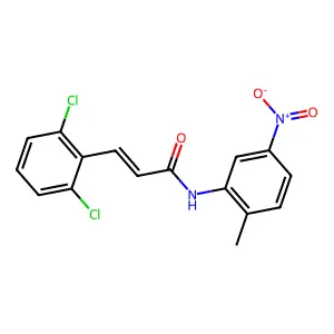 3-(2,6-dichlorophenyl)-N-{5-nitro-2-methylphenyl}acrylamide structure