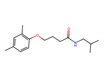 4-(2,4-dimethylphenoxy)-N-(2-methylpropyl)butanamide structure