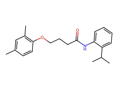 4-(2,4-dimethylphenoxy)-N-(2-isopropylphenyl)butanamide structure