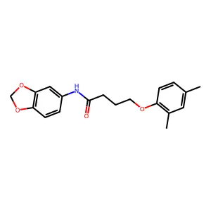 N-(1,3-benzodioxol-5-yl)-4-(2,4-dimethylphenoxy)butanamide structure