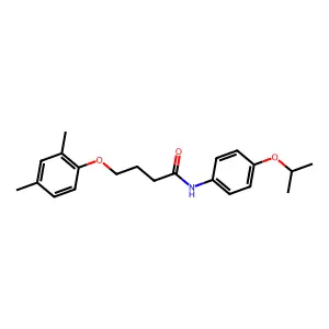 4-(2,4-dimethylphenoxy)-N-[4-(propan-2-yloxy)phenyl]butanamide structure