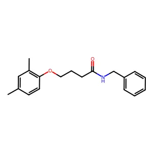 N-benzyl-4-(2,4-dimethylphenoxy)butanamide structure