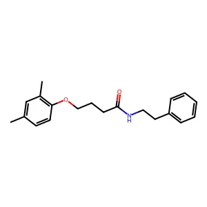 4-(2,4-dimethylphenoxy)-N-(2-phenylethyl)butanamide structure