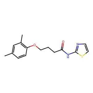 4-(2,4-dimethylphenoxy)-N-(1,3-thiazol-2-yl)butanamide structure