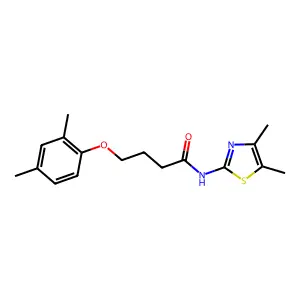 4-(2,4-dimethylphenoxy)-N-(4,5-dimethylthiazol-2-yl)butanamide structure