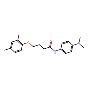 N-[4-(dimethylamino)phenyl]-4-(2,4-dimethylphenoxy)butanamide structure