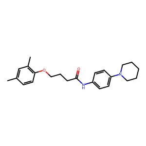 4-(2,4-dimethylphenoxy)-N-[4-(piperidin-1-yl)phenyl]butanamide structure