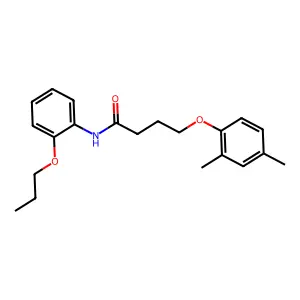 4-(2,4-dimethylphenoxy)-N-(2-propoxyphenyl)butanamide structure