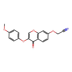 2-{[3-(4-Methoxyphenoxy)-4-oxochromen-7-yl]oxy}acetonitrile structure