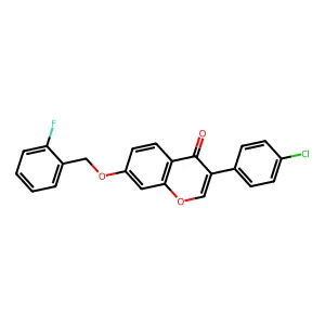 3-(4-Chlorophenyl)-7-[(2-fluorophenyl)methoxy]chromen-4-one structure
