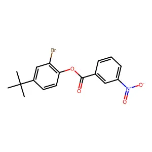 2-Bromo-4-tert-butylphenyl 3-nitrobenzoate structure