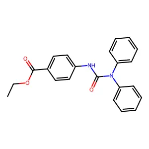 Ethyl 4-[(diphenylcarbamoyl)amino]benzoate structure