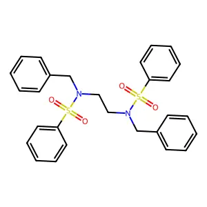 N-benzyl-N-{2-[benzyl(phenylsulfonyl)amino]ethyl}benzenesulfonamide structure