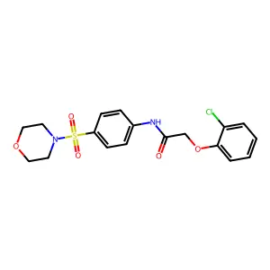 2-(2-chlorophenoxy)-N-(4-morpholin-4-ylsulfonylphenyl)acetamide structure