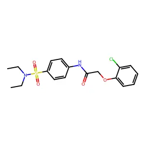 2-(2-chlorophenoxy)-N-[4-(diethylsulfamoyl)phenyl]acetamide structure