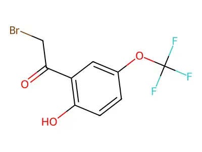 2-Hydroxy-5-(trifluoromethoxy)phenacyl bromide structure