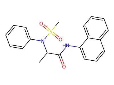 2-(N-methylsulfonylanilino)-N-naphthalen-1-ylpropanamide structure