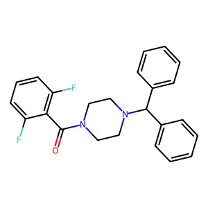 2,6-Difluorophenyl 4-(diphenylmethyl)piperazinyl ketone structure
