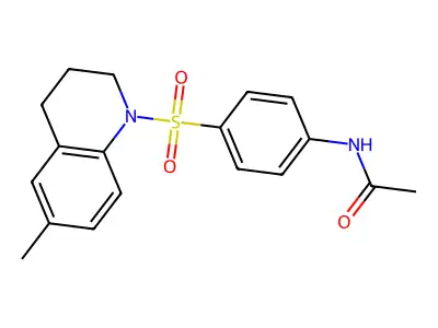 N-{4-[(6-methyl-1,2,3,4-tetrahydroquinolin-1-yl)sulfonyl]phenyl}acetamide structure