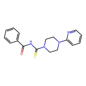 N-[4-(pyridin-2-yl)piperazine-1-carbothioyl]benzamide structure