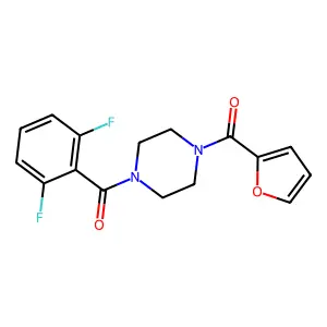 2,6-Difluorophenyl 4-(2-furylcarbonyl)piperazinyl ketone structure