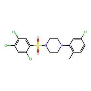 1-(5-Chloro-2-methylphenyl)-4-[(2,4,5-trichlorophenyl)sulfonyl]piperazine structure