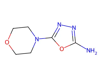 5-Morpholin-4-yl-1,3,4-oxadiazol-2-ylamine structure