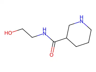 N-(2-hydroxyethyl)piperidine-3-carboxamide structure