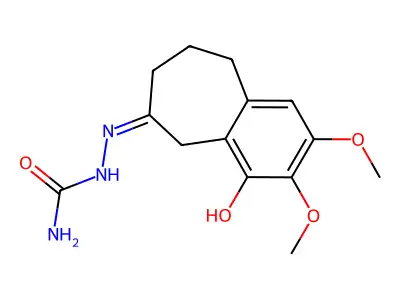 [(4-Hydroxy-2,3-dimethoxy-5,7,8,9-tetrahydrobenzo[7]annulen-6-ylidene)amino]urea structure