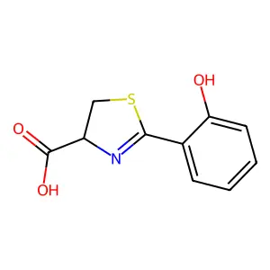 4,5-Dihydro-2-(2-hydroxyphenyl)-4-thiazolecarboxylic acid structure