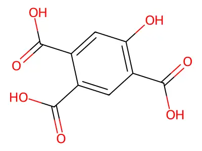 5-Hydroxybenzene-1,2,4-tricarboxylic acid structure