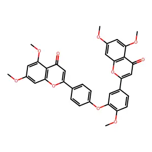 2-[4-[5-(5,7-dimethoxy-4-oxochromen-2-yl)-2-methoxyphenoxy]phenyl]-5,7-dimethoxychromen-4-one structure