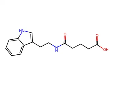 5-{[2-(1H-indol-3-yl)ethyl]amino}-5-oxopentanoic acid structure