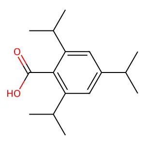 2,4,6-Tris(1-methylethyl)benzoic acid structure