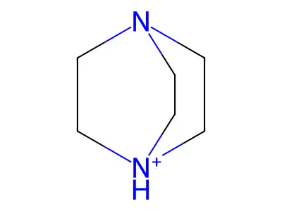 1,4-Diazabicyclo(2.2.2)octane, conjugate acid (1:2) structure