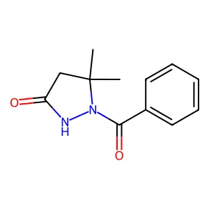 1-Benzoyl-5,5-dimethylpyrazolidin-3-one structure