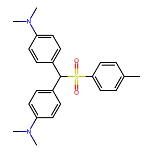 Benzenamine, 4,4'-(((4-methylphenyl)sulfonyl)methylene)bis(N,N-dimethyl- structure