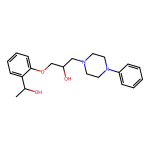 1-Piperazineethanol, alpha-((o-(1-hydroxyethyl)phenoxy)methyl)-4-phenyl- structure
