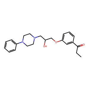 1-Propanone, 1-(3-(2-hydroxy-3-(4-phenyl-1-piperazinyl)propoxy)phenyl)-, (+-)- structure