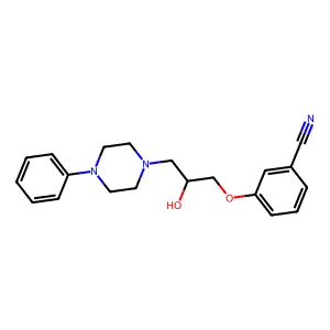 Benzonitrile, 3-(2-hydroxy-3-(4-phenyl-1-piperazinyl)propoxy)-, (+-)- structure