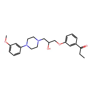 (+-)-1-(3-(2-Hydroxy-3-(4-(3-methoxyphenyl)-1-piperazinyl)propoxy)phenyl)-1-propanone structure