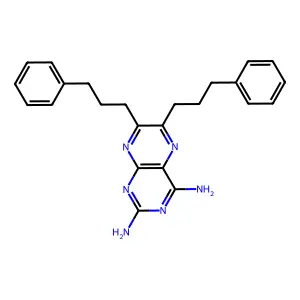 6,7-双(3-苯丙基)蝶啶-2,4-二胺 structure