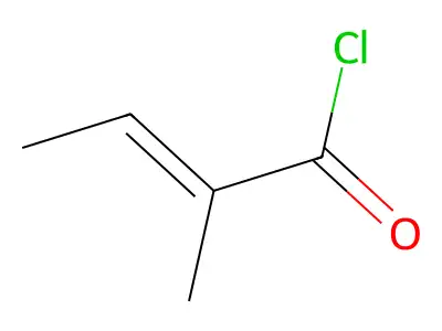 (2E)-2-Methyl-2-butenoyl chloride structure