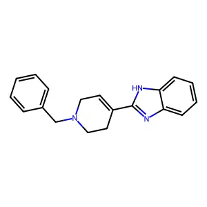 2-(1-benzyl-3,6-dihydro-2H-pyridin-4-yl)-1H-benzimidazole structure