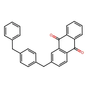 9,10-Anthracenedione, 2-((4-(phenylmethyl)phenyl)methyl)- structure