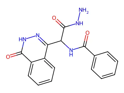 2-Benzamido-2-(4-oxo-3,4-dihydrophthalazin-1-yl)acetohydrazide structure