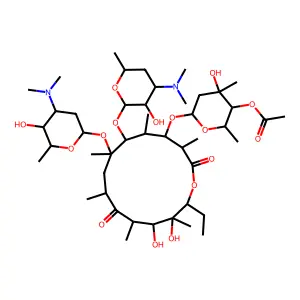 Megalomicin A, 4(sup A)-acetate structure