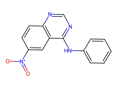 6-Nitro-N-phenylquinazolin-4-amine structure