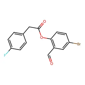 4-Bromo-2-formylphenyl (4-fluorophenyl)acetate structure